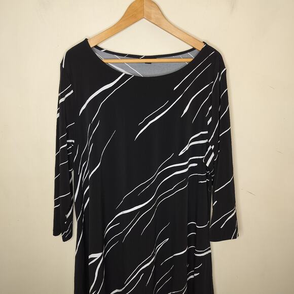 Alfani Tunic Stretch Jersey Knit Sharkbite Hem Pullover - Picture 2 of 9